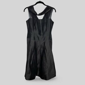 Adrianna Papell Mesh Neck Cocktail Dress